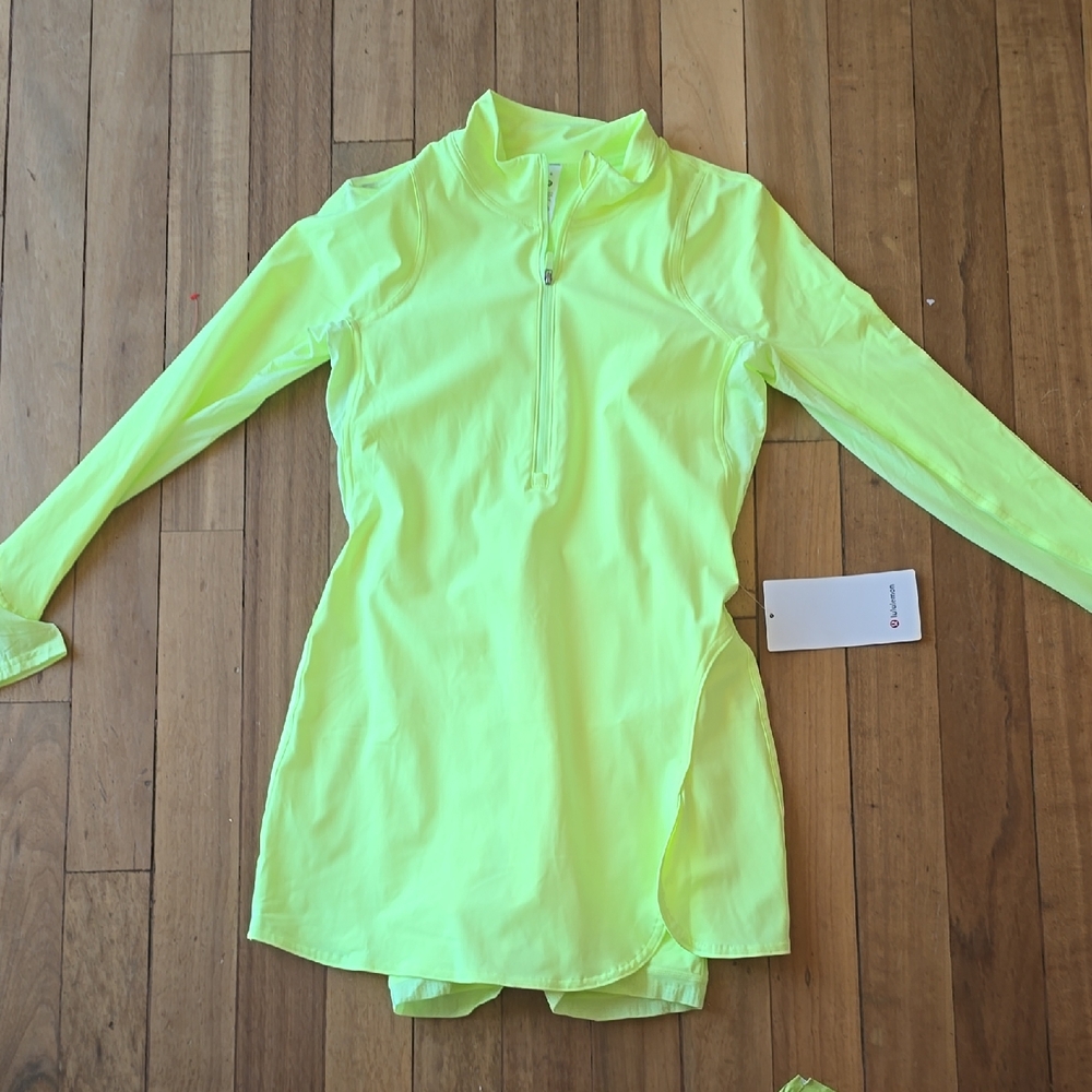 Lululemon Athletica Neon Yellow Long Sleeve Top